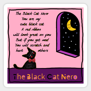 the black cat nero Magnet